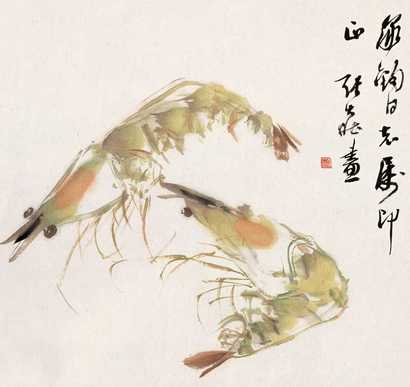 张大壮 虾 镜心